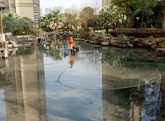 元阳景观池淤泥清理